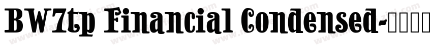 BW7tp Financial Condensed字体转换